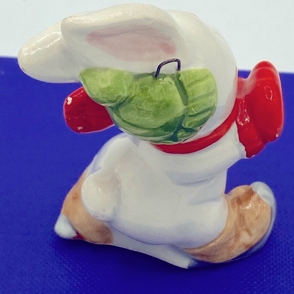 Fitz And Floyd Vintage Skating Rabbit Christmas Ornament Signed And Dated 1980 - Picture 3 of 6